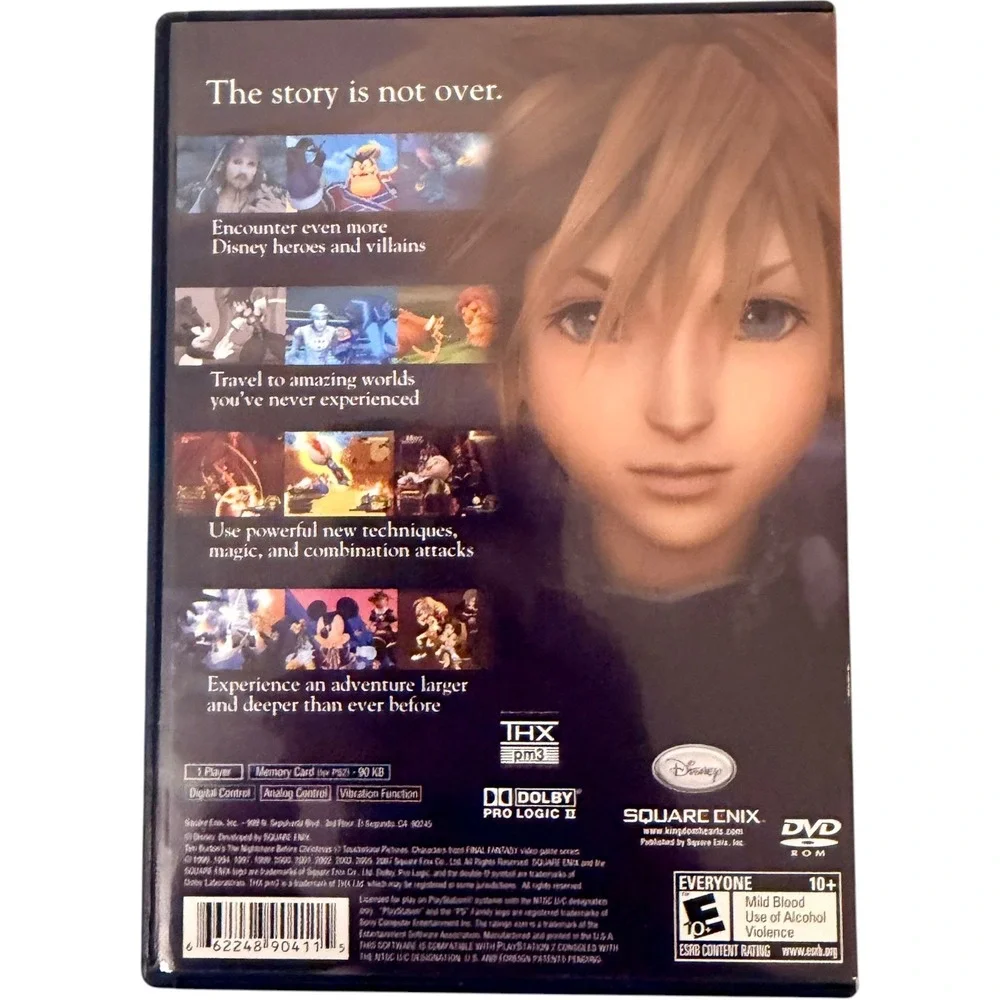 Sony‎ PlayStation 2 Kingdom Hearts 1 & 2 Greatest Hits PS2 Game Bundle Used